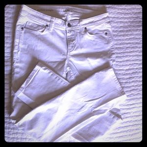 LOFT White Modern Straight Jeans